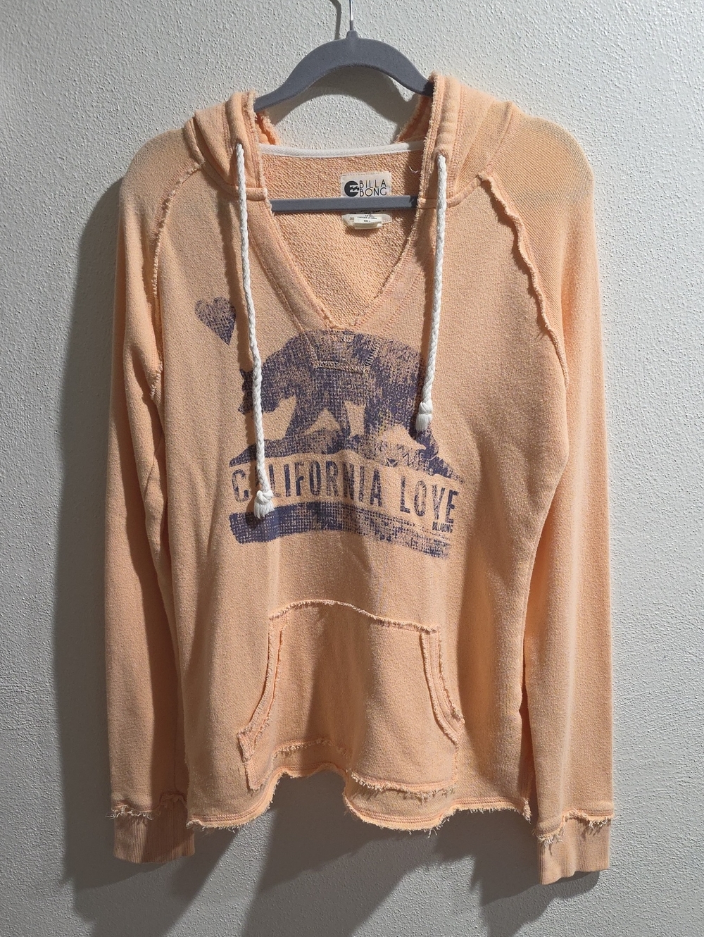 Billabong Hooded Raw Edge Lightweight Sweatshirt